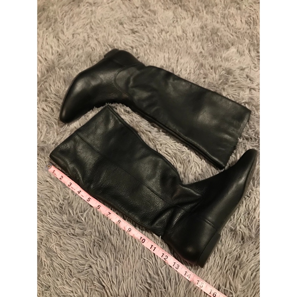 GIANNI BINI Black Flat High Boots | No Side Zipper